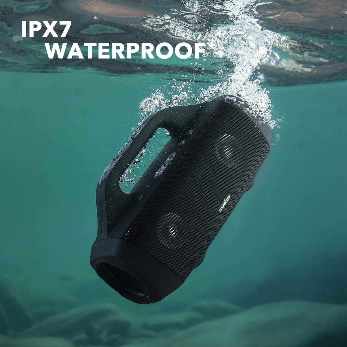 anker soundcore motion plus waterproof speaker with IPX7 waterproof feature