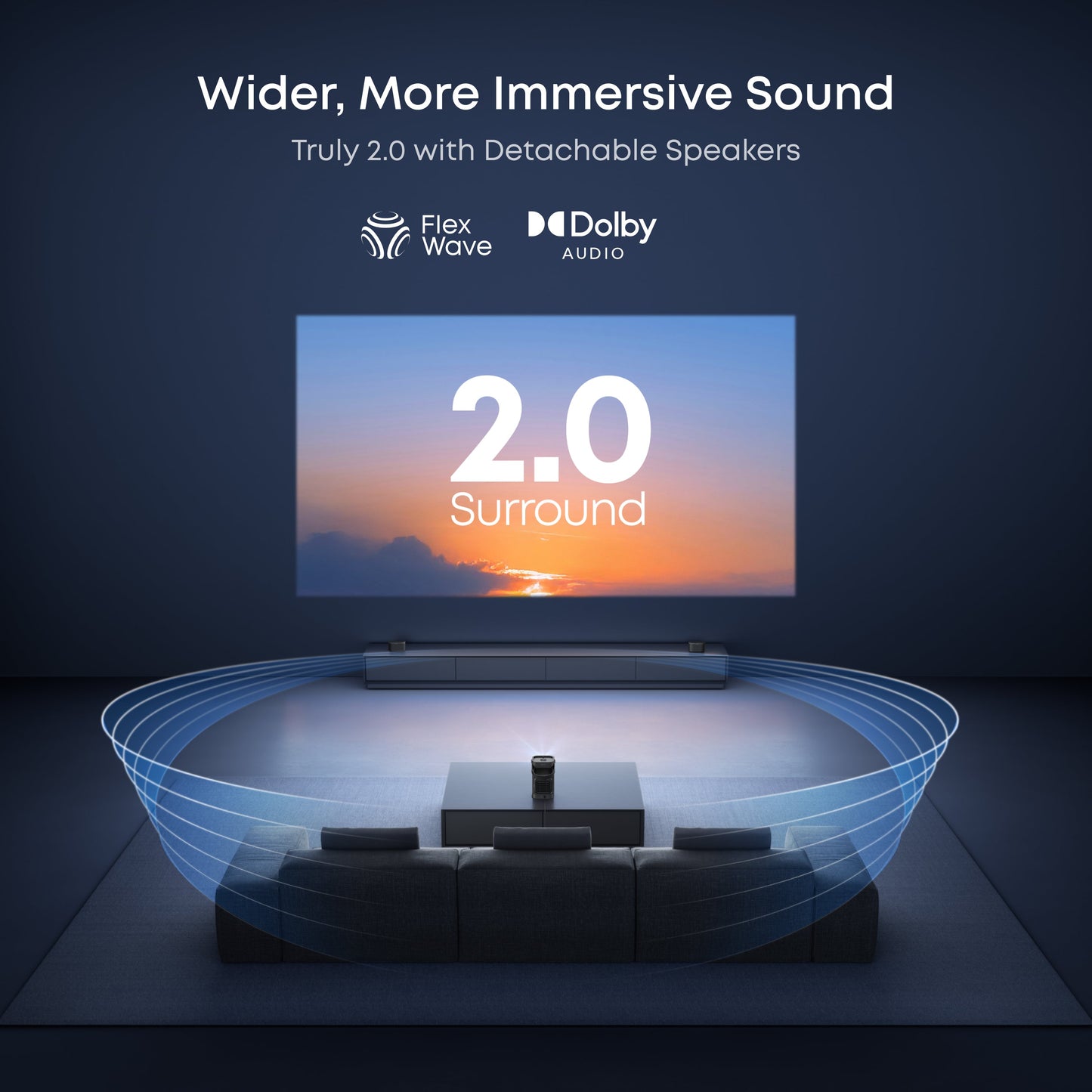 soundcore Nebula P1 | Pierwszy na świecie przenośny projektor z odłączanymi głośnikami