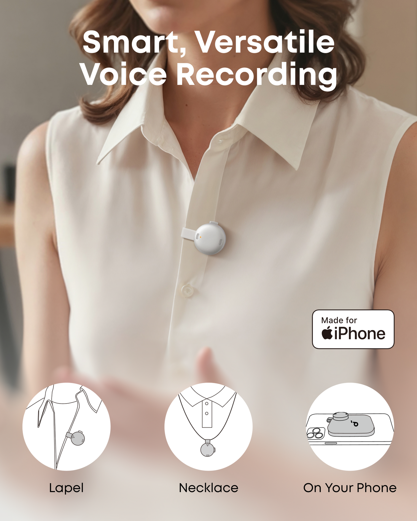 soundcore Work | The World's First Coin-Sized AI Voice Recorder