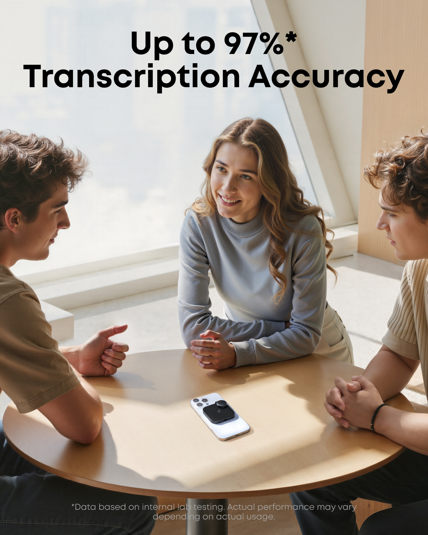 soundcore Work | The World's First Coin-Sized AI Voice Recorder