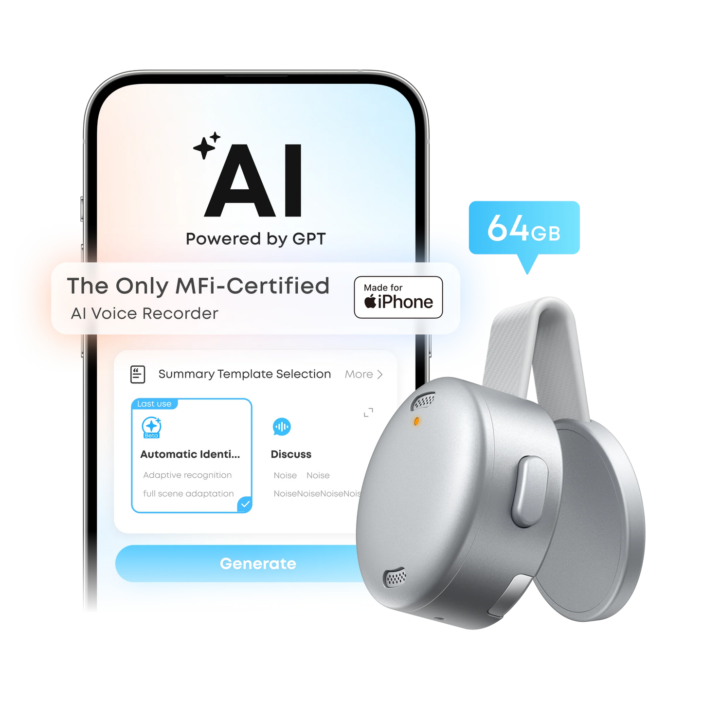 soundcore Work | The World's First Coin-Sized AI Voice Recorder