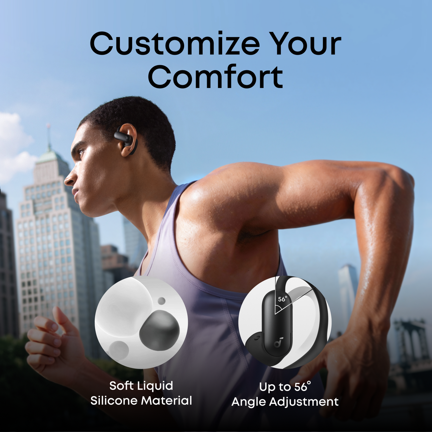 AeroFit 2 Pro｜Dual-Form Earbuds with Open-Ear and Active Noise Cancellation Form