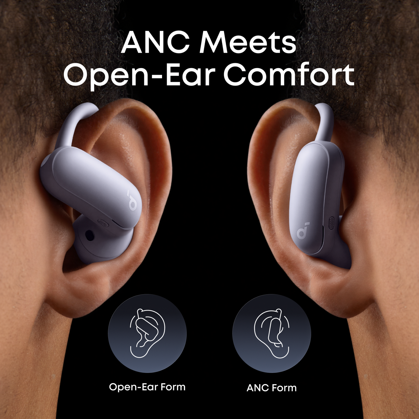 AeroFit 2 Pro｜Dual-Form Earbuds with Open-Ear and Active Noise Cancellation Form