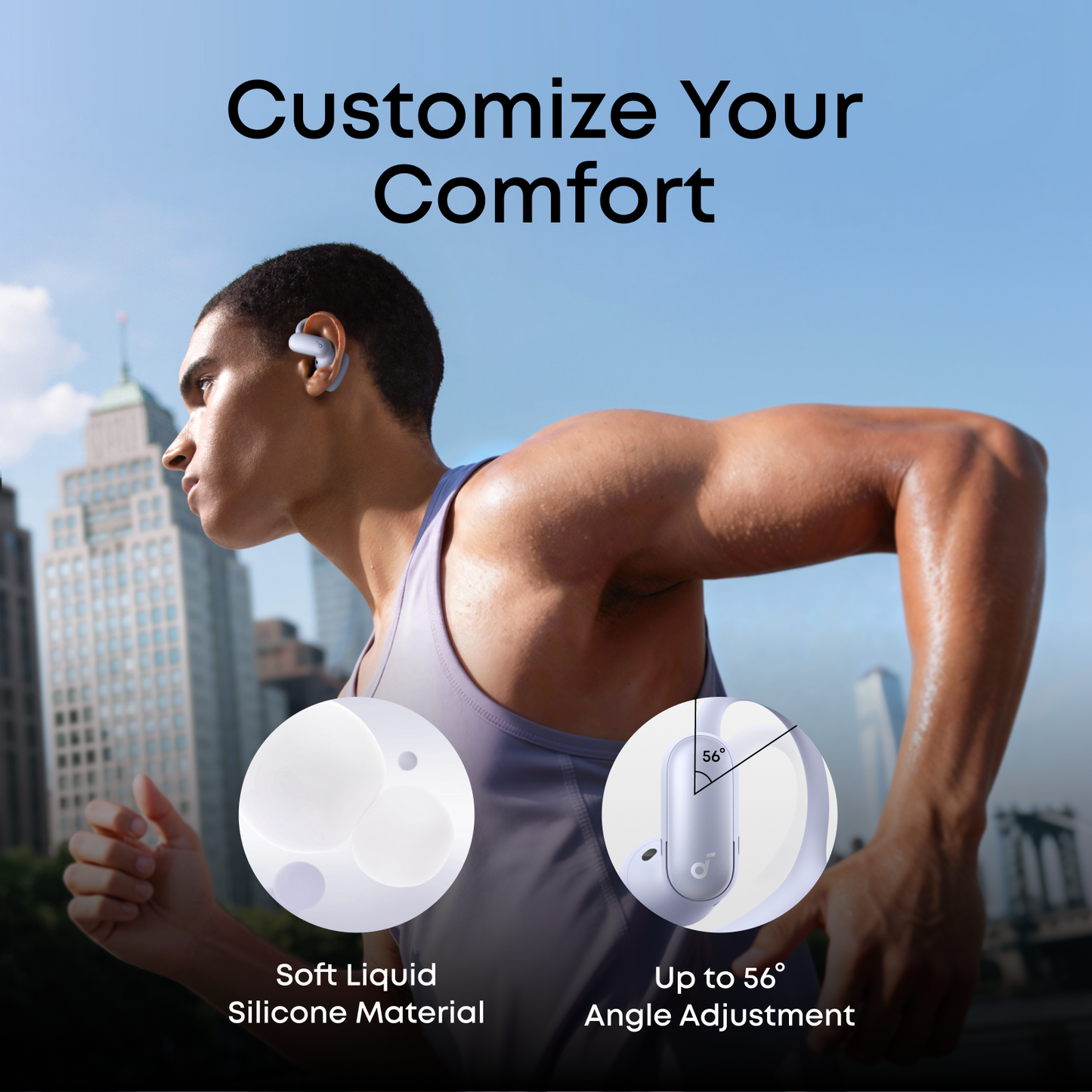 AeroFit 2 Pro｜Dual-Form Earbuds with Open-Ear and Active Noise Cancellation Form
