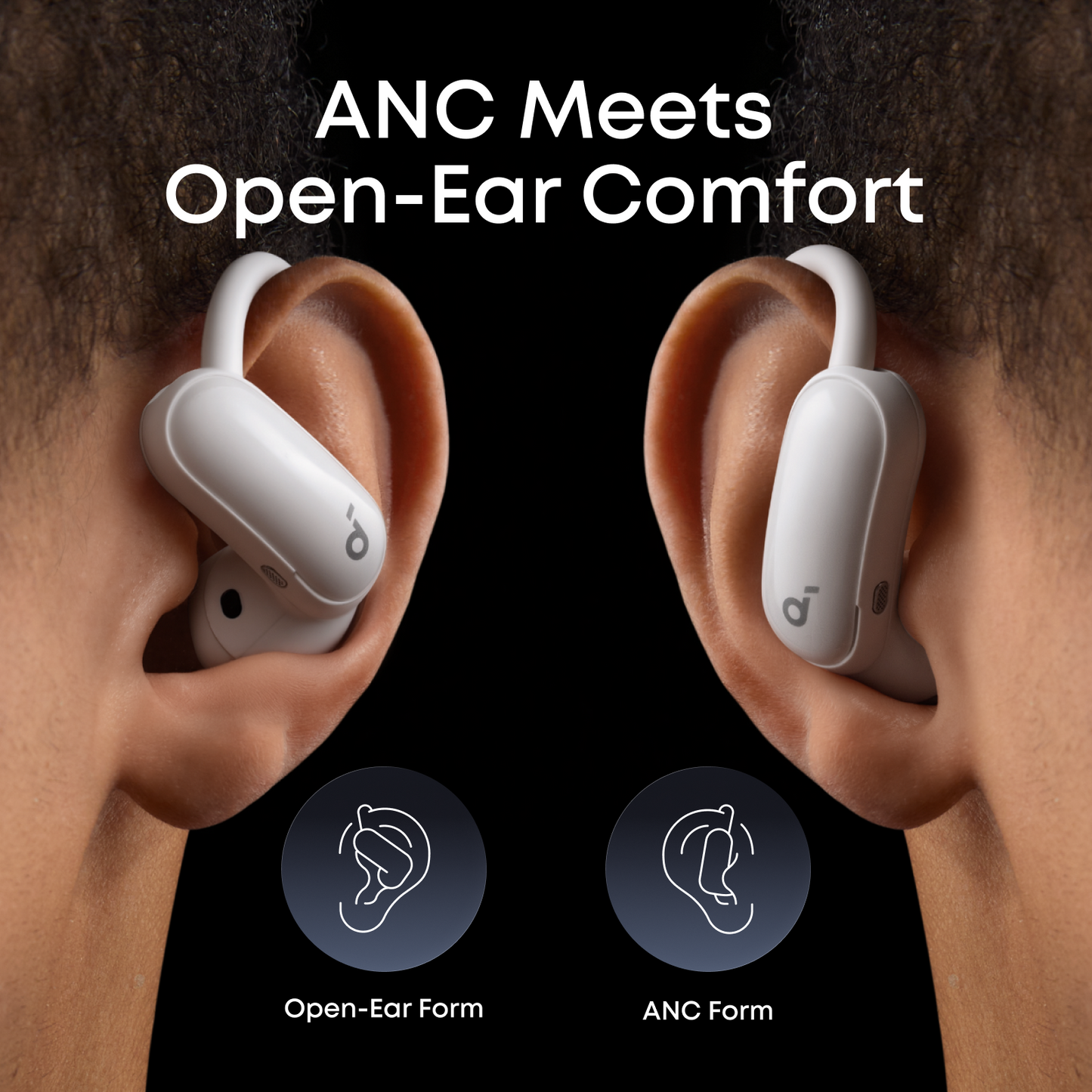 AeroFit 2 Pro｜Dual-Form Earbuds with Open-Ear and Active Noise Cancellation Form