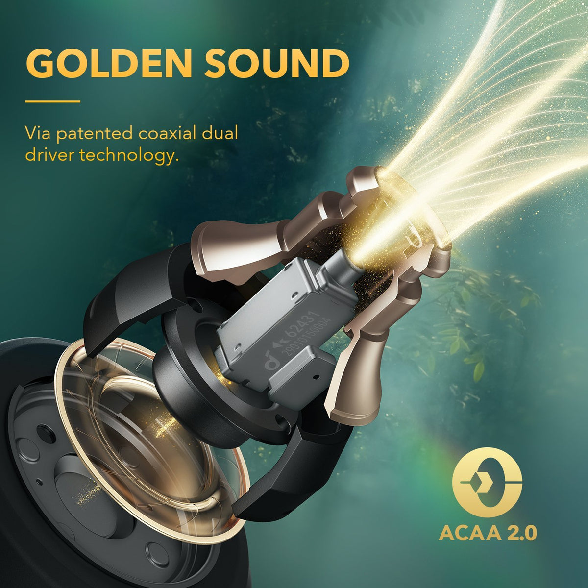 Soundcore Liberty 3 Pro ACAA 2.0 Patented Coaxial Dual Driver Technology 