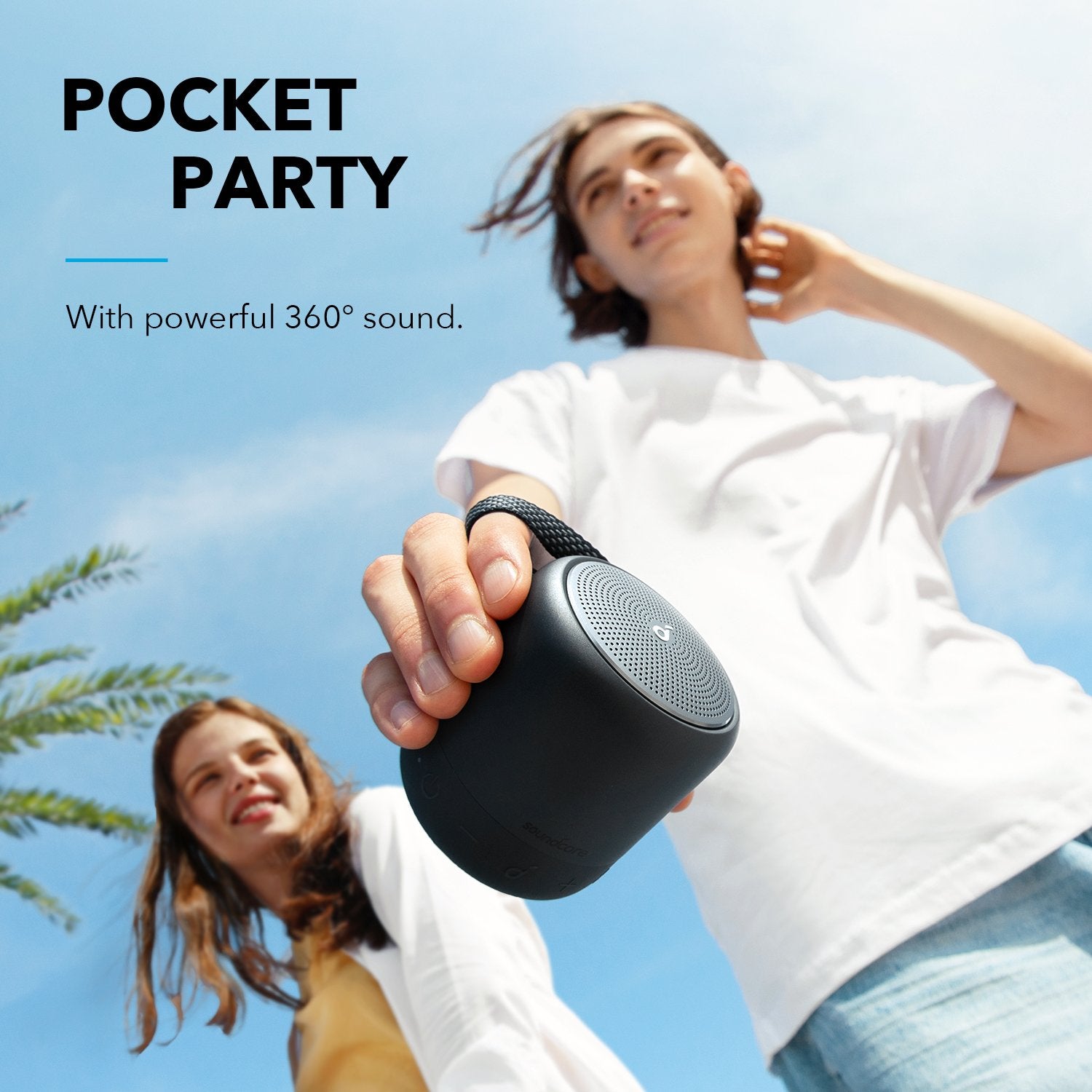 Anker Soundcore Mini 3 Bluetooth Speaker, BassUp and PartyCast Black